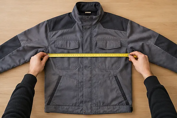 Arbeitsjacke wird ausgemessen